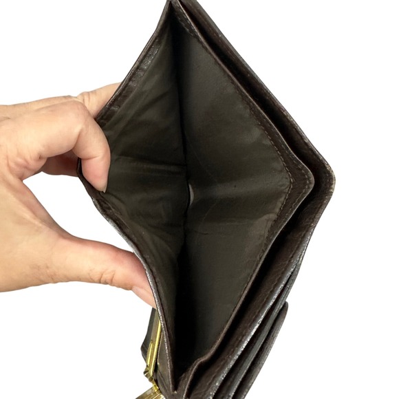 Gucci Leather Wallet Brown Snap Closure Bifold Coin Purse Vintage, flawed, used - Picture 16 of 16